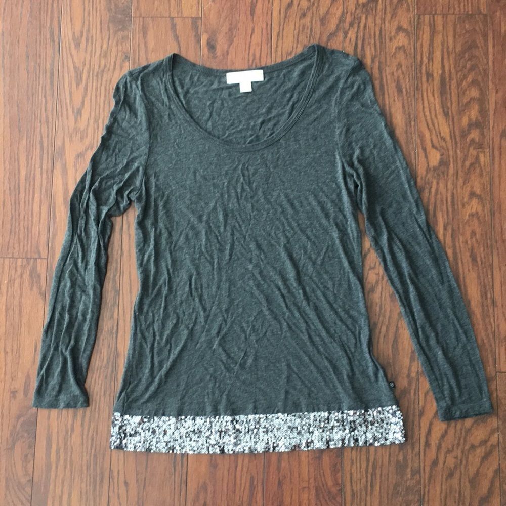Michael Kors slub long sleeve top. Medium